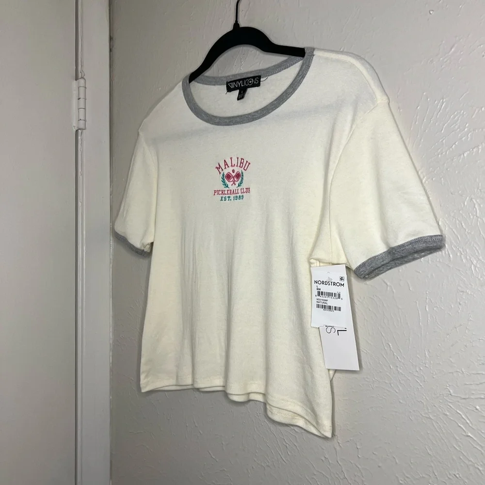 NWT Vinyl Icons Pickleball Cropped Tee